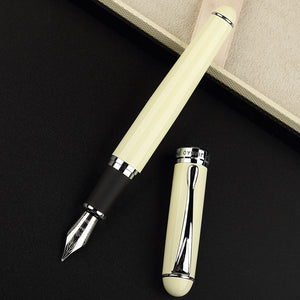 Classic Style Silver Clip Metal Fountain Pen With 0.5mm Nib